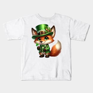 St Patricks Fox Kids T-Shirt